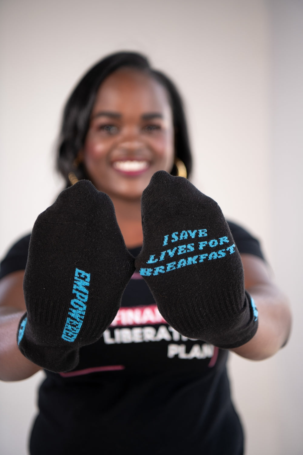 "I Save Lives for Breakfast" Socks