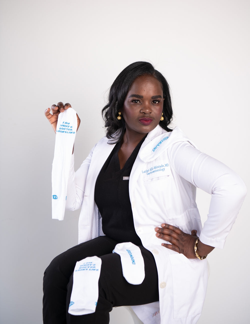 "I Am What a Doctor Looks Like" Socks